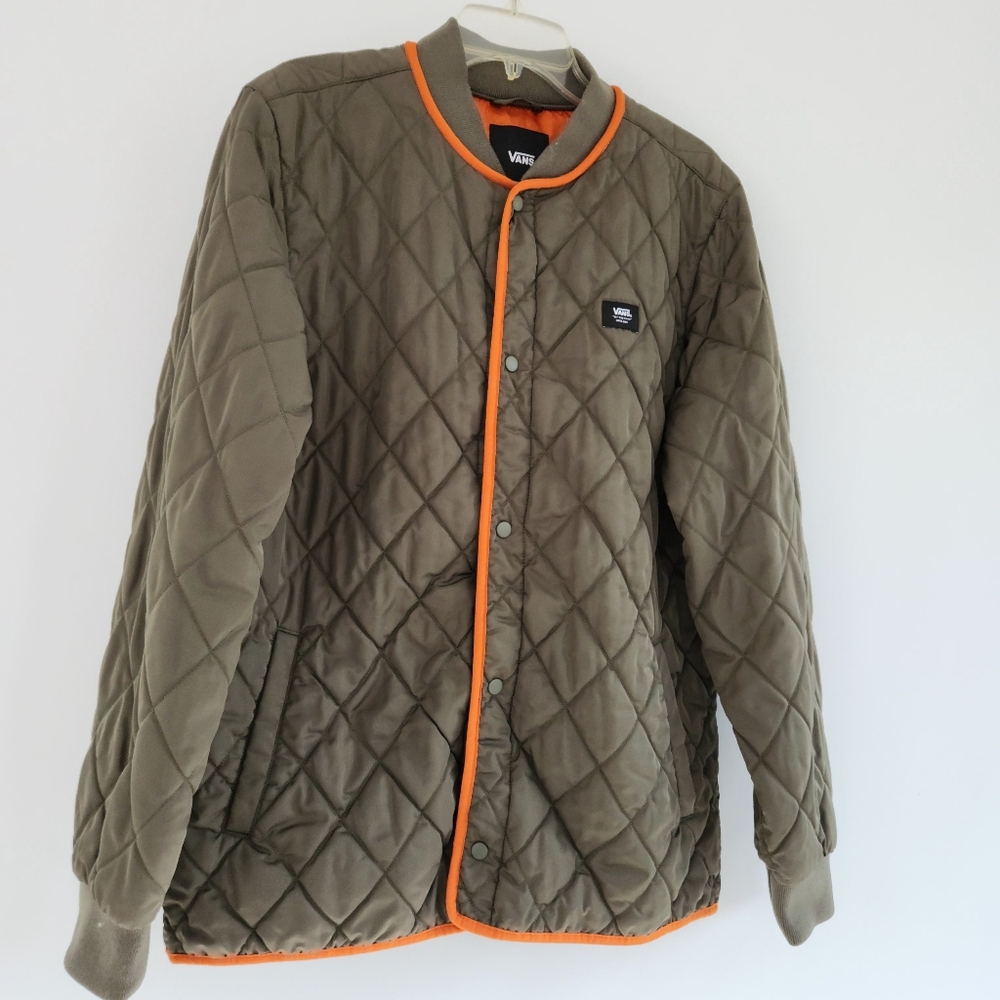 Vans Quilted Jacket with Orange Trim